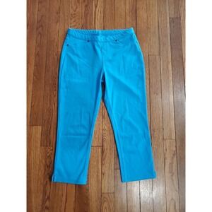 Simply Vera Wang Turquoise Blue‎ Crop Denim Pull On Skinny Jegging Capris Small